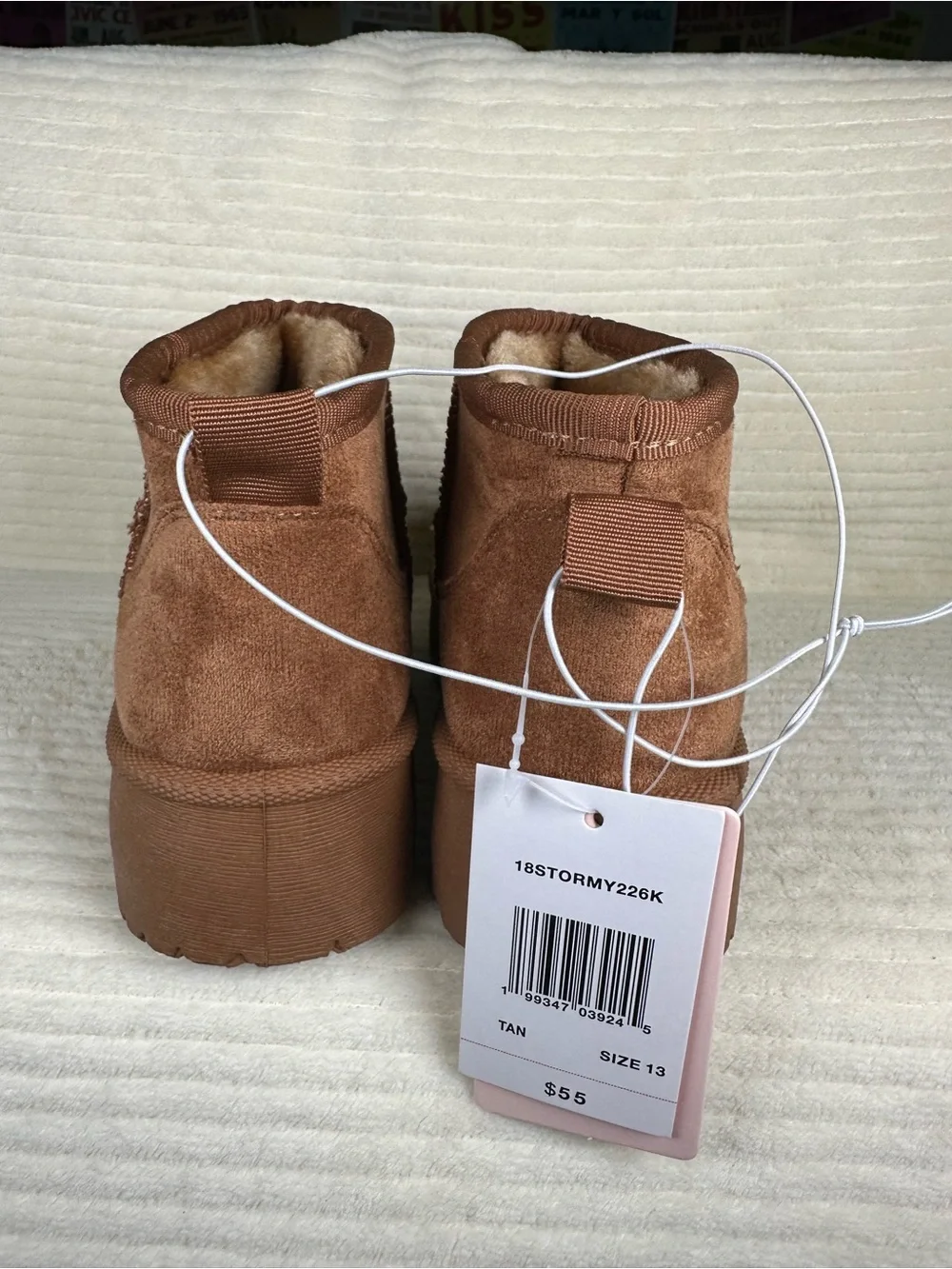 Olivia & Kate Little Girls Tan Stormy Platform Booties NWT Size 13